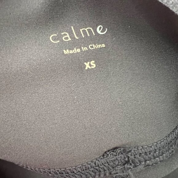 NWT Calme by Johnny Was Endurance Color Blocked Legging Navy Cream XS - Picture 11 of 11